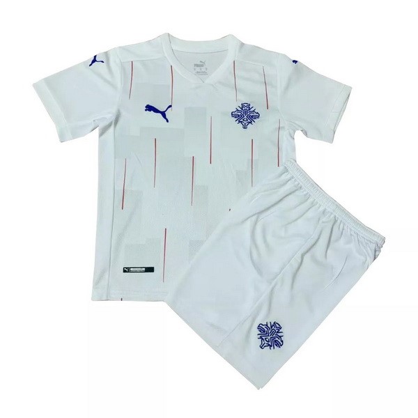 Camiseta Islandia 2ª Niños 2020 Blanco